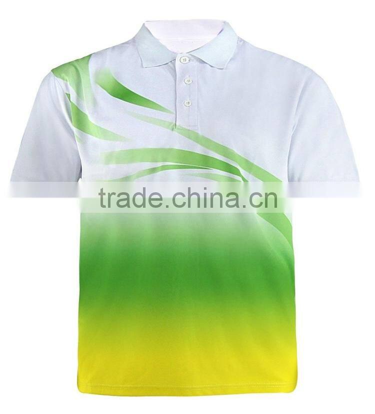 Wholesale custom golf jersey dri fit sublimate 100% polyester polo t shirt for men