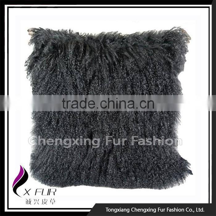 CX-D-04N New Design Large Sofa Mongolian Lamb Fur Cushions