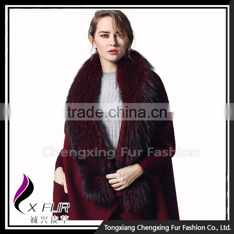 COLLAR-R3D Factory Wholesale Real Raccoon Fur Big Collar