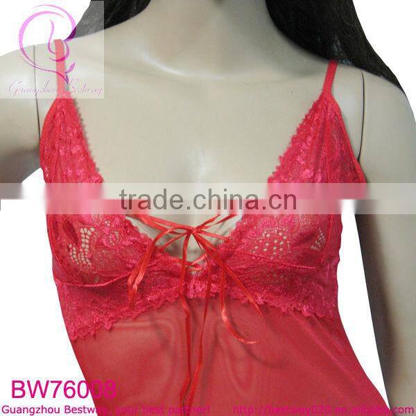 Sex photo hot transparent night dress sexy long lingerie in apparels