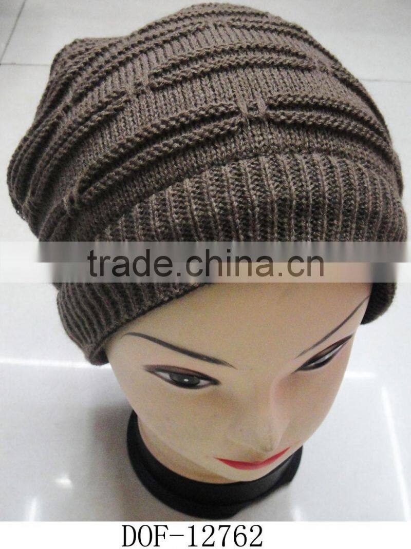Fashion most popular crochet acrylic winter men cap