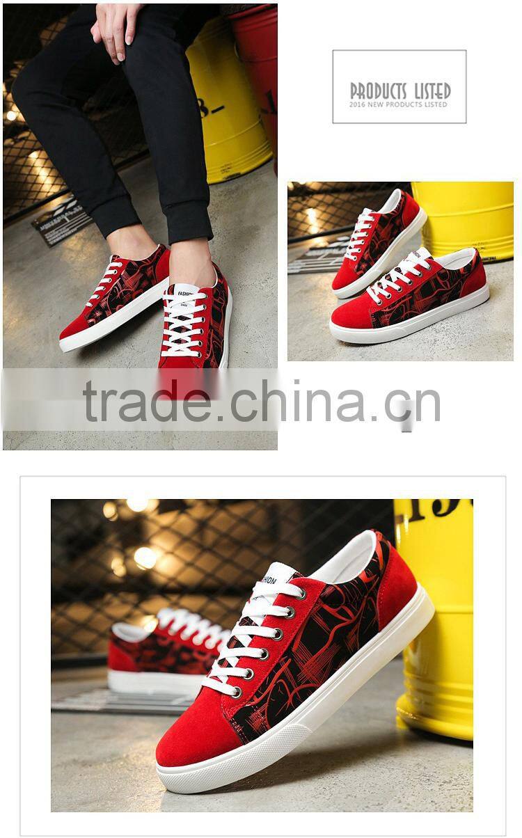 White rubber soled man comfortable casual canvas shoes