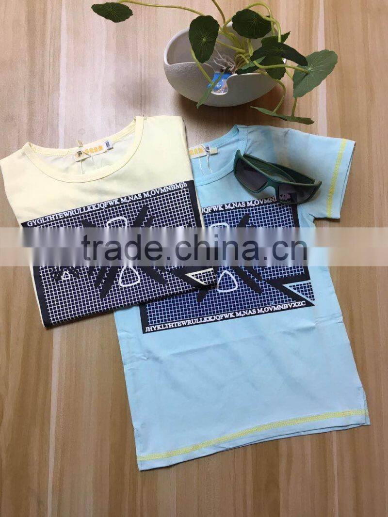 2017 Summer casual baby boy T- shirts Fancy boys holiday beach shirts Kids clothing