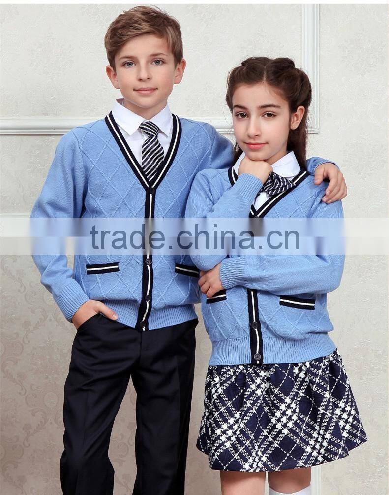 2017 new design Factory Price High Quality Children Primary School Uniform
