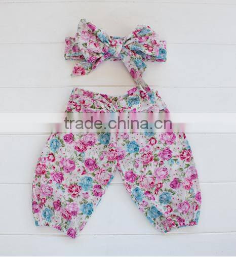 Baby leggings wholesale boutique children summer pants floral cotton baby girl short hot pants