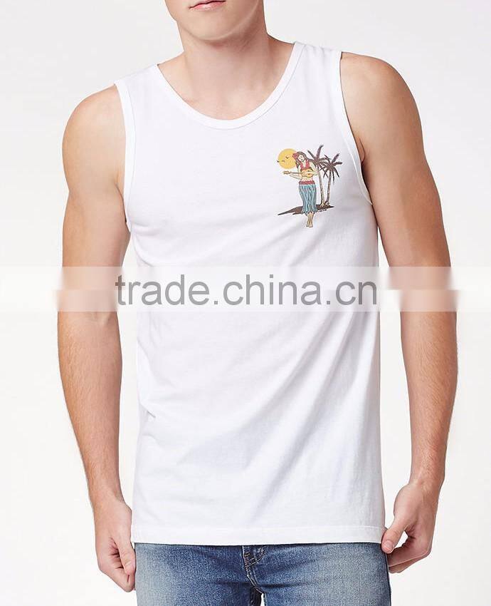 Creative designed Scoop-neck men's tank tops