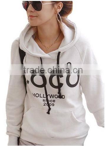 Women's Cute Coco Print Pullover With Hood Designer Tracksuits With Front Pocket