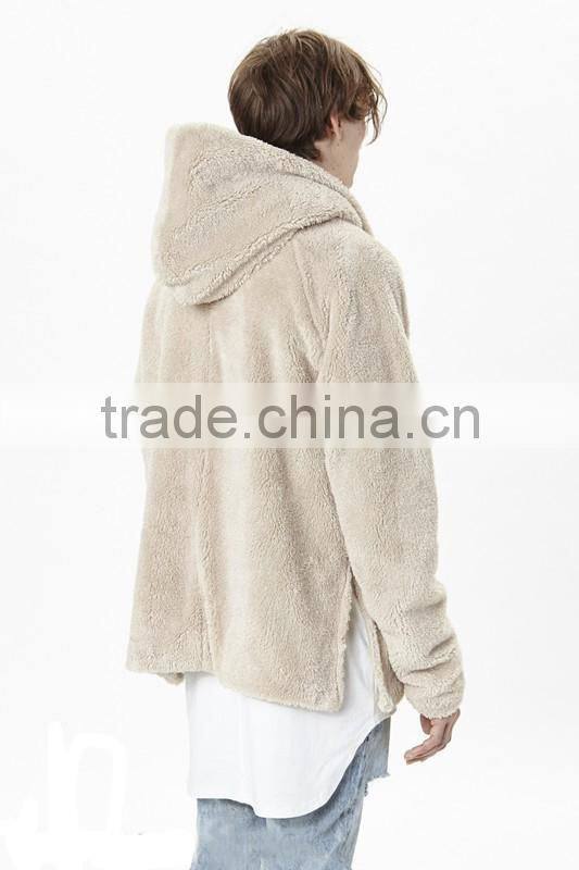 New Fashion Winter Sherpa Hoodie Men's Clothing Fabric Fleece Hoodies Men US Street Style Men's Coat