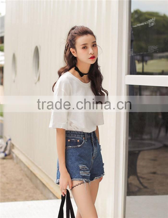 2016 summer new design ladies fashion jeans shorts