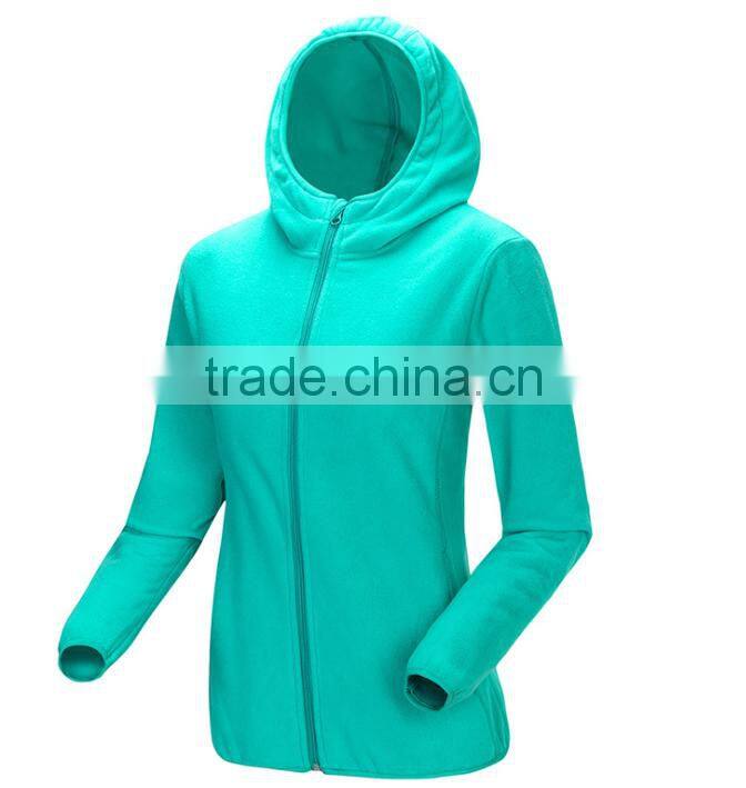 Womens stand callor Full-zipper comfortable Polar Fleece jacket