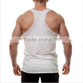 100% cotton printed wholesale bodybuilding mens custom stringer tank top