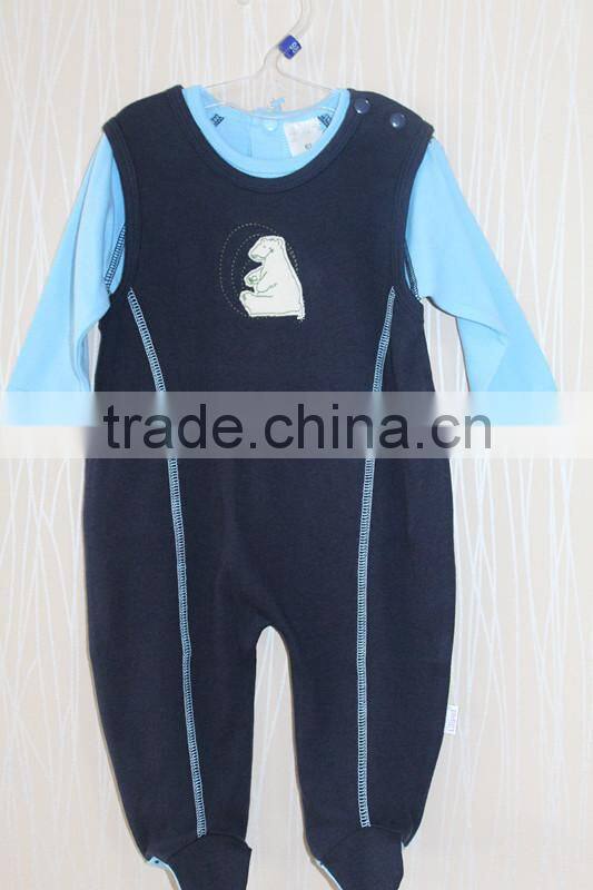 Autumn children long-sleeved conjoined shirt suits