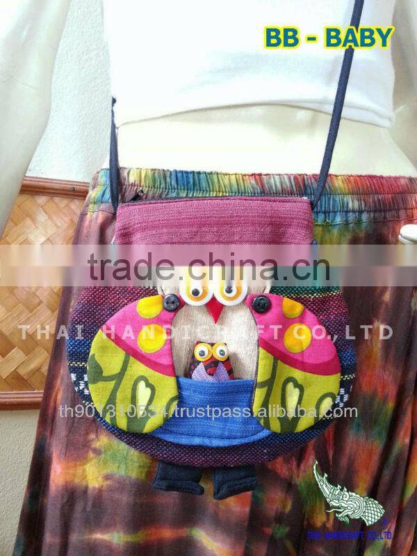 Hill Tribe shoulder bag Patchwork Fabric OWL