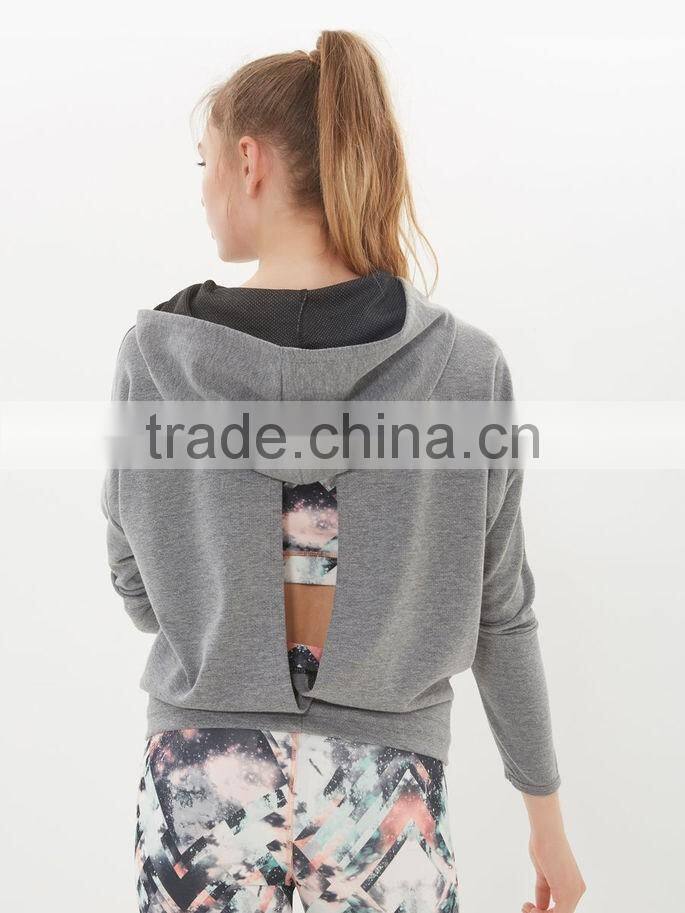 Girls splicing color block thick warm autumn winter hoodie