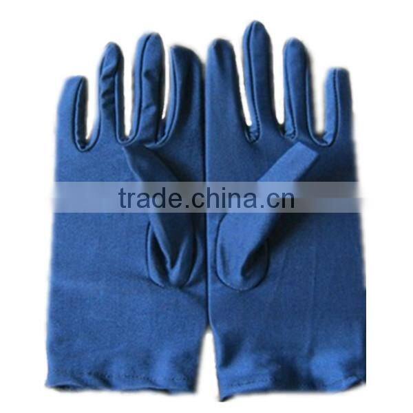 factory sale environmental protection material dark blue color brief paragraph ladies party gloves