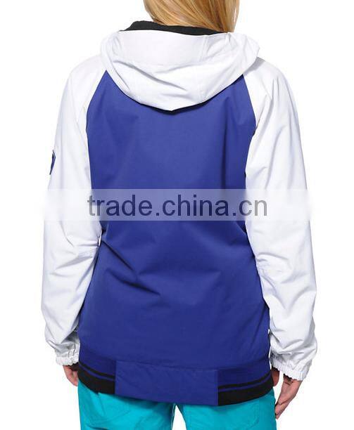 2014 Custom Purple & White Women's Snowboard Jacket With Good Quality