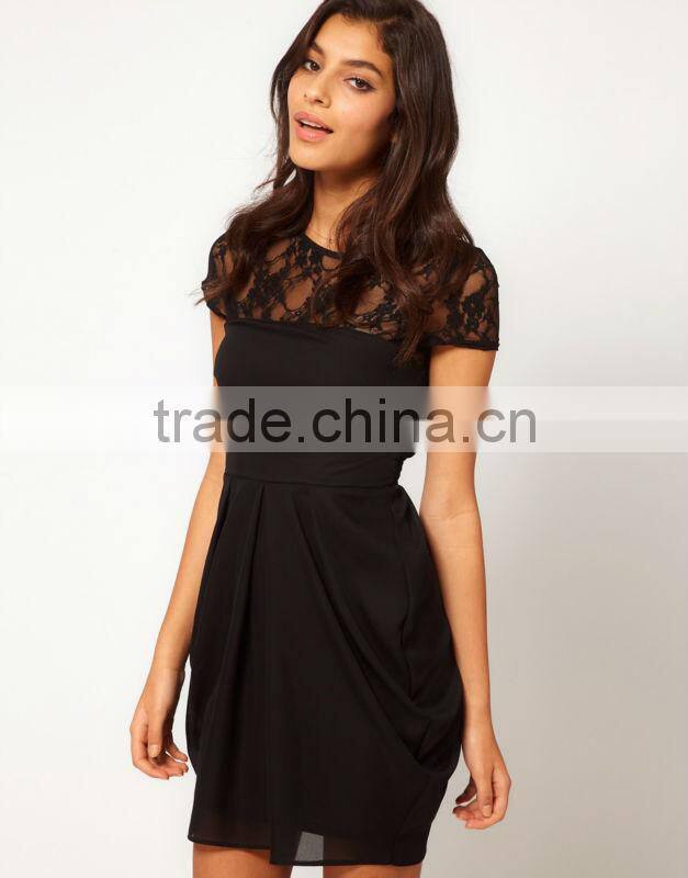 Tulip Dress With Lace Top