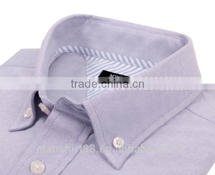 latest fashion design contrast color non iron washed oxford shirt for men