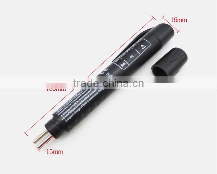 Full Tracking 2016 New Brake Fluid Lipuid Tester 5 LED Car Vehicle Automotive Test Oil Pen For DOT3, DOT4, DOT5 Free shipping