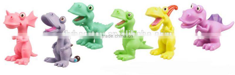Vinyl cartoon dinosaur world kids 9'' vivid cute plastic dinosaur toys