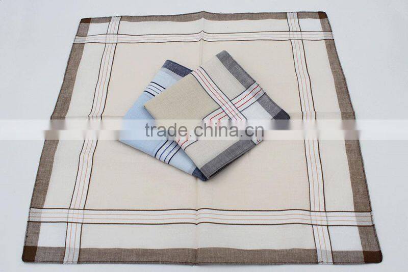 Factory direct hot sale wholesale 100% cotton mens handkerchief
