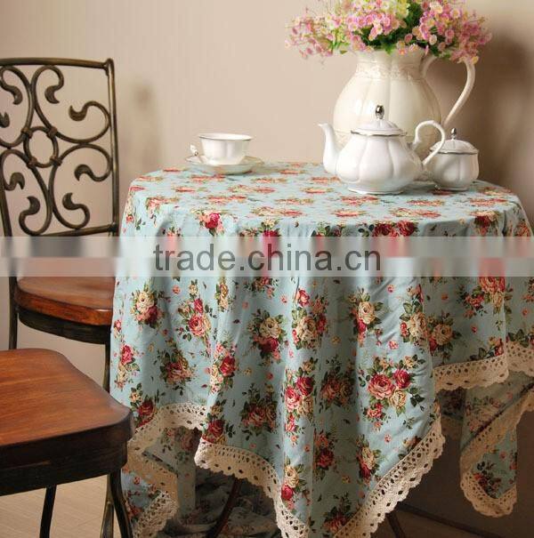 Factory price PVC table cloth with hand embroidery designs made in China