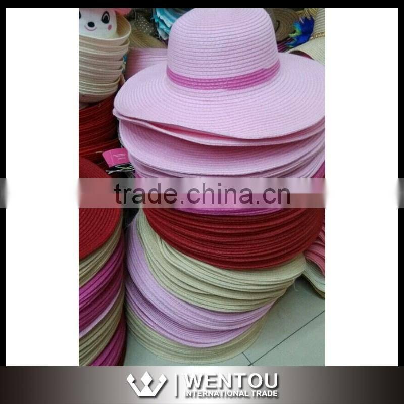 Kids Wide Brim Straw Beach Hat