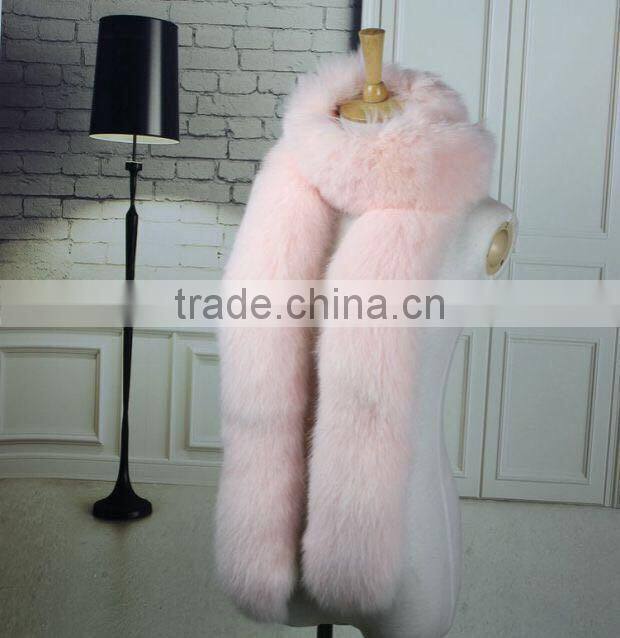 YR478 Top Quality Genuine Fox Fur Luxury Long Boa Scarf