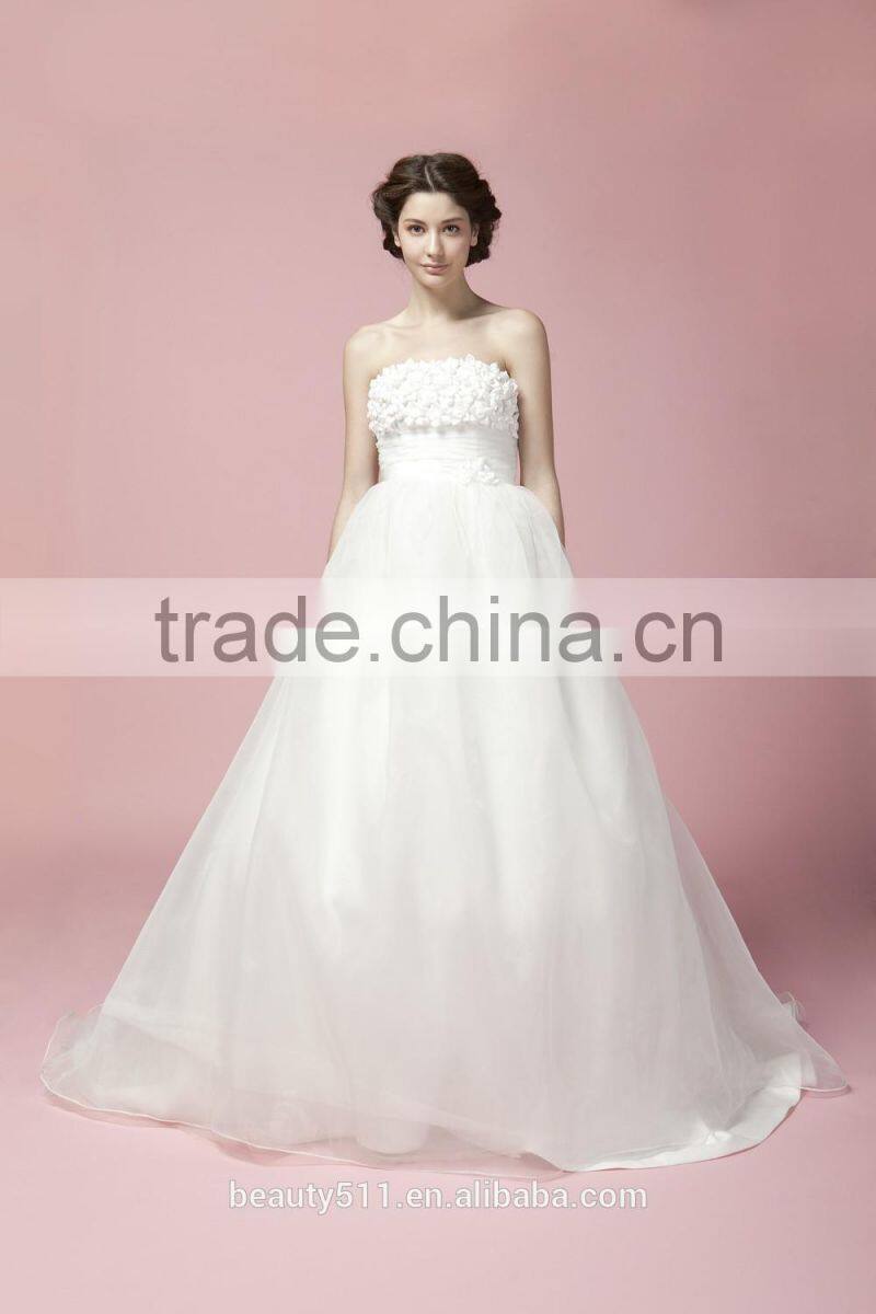 Ball Gown Sweetheart Court Train Tulle Wedding Dress A27801