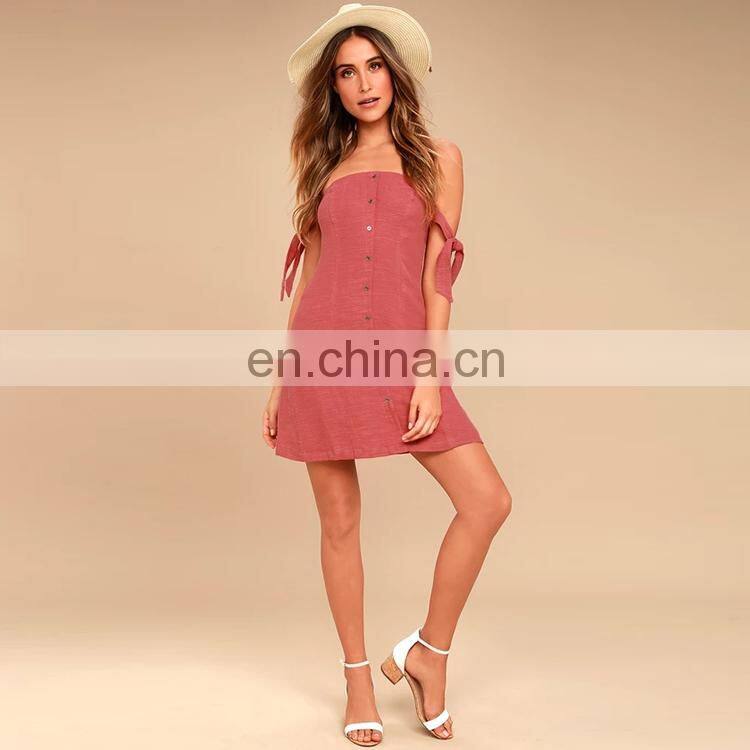 Woman sexy clothing off shoulder fashion short ladies dress summer mini dress
