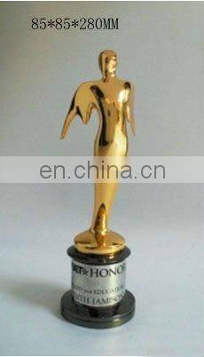 metal angel figurine holding star for home decoration