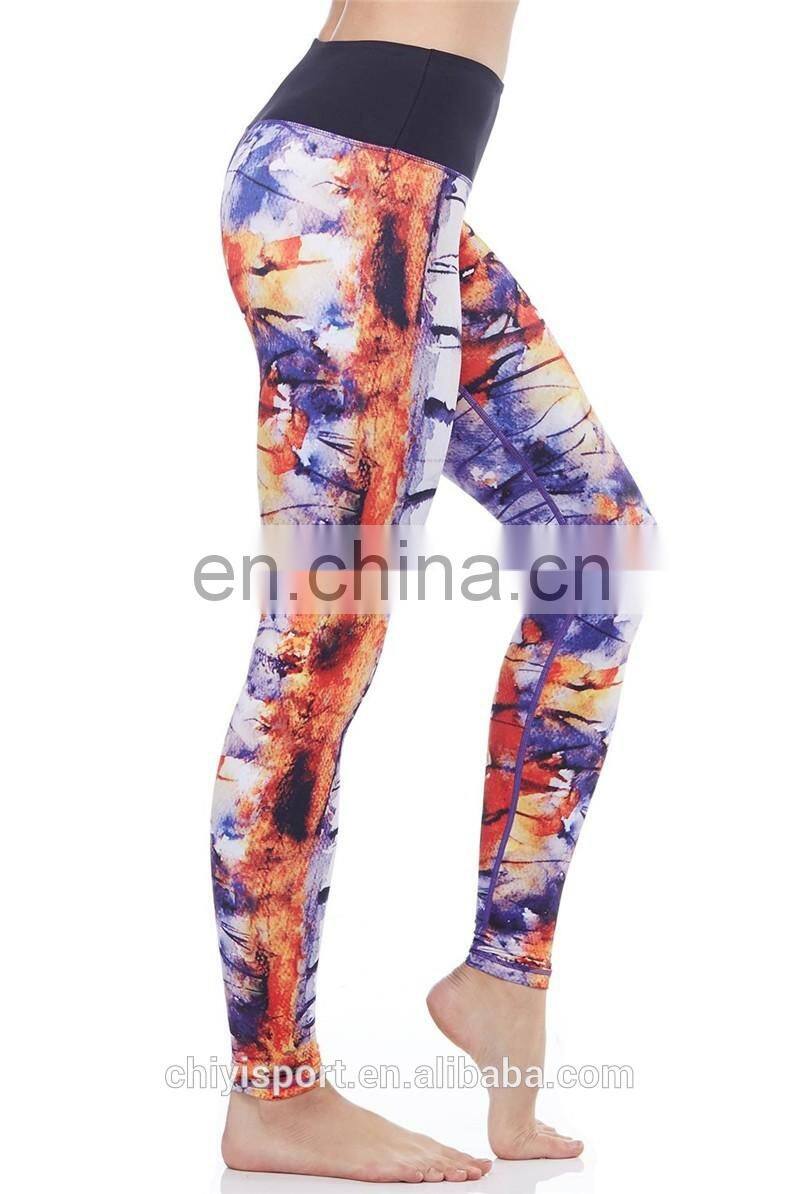 New Design Printing Gym Clothing Custom Supplex Yoga Leggings for Women