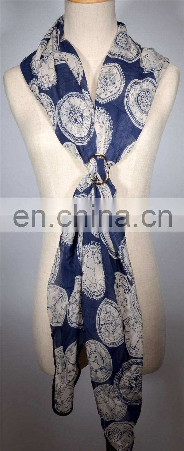 simple design multifunction alloy metal scarf buckle Women Silk Scarf Decorations Brooches Pins Wholesale