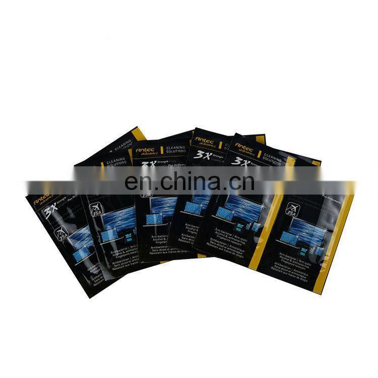 tailor made logos printed antibacterial hand wipe