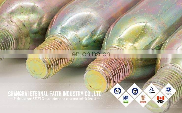 High pressure food grade 8g 12g 16g 33g 60g mini n2o co2 cartridge small co2 gas cylinder made in China