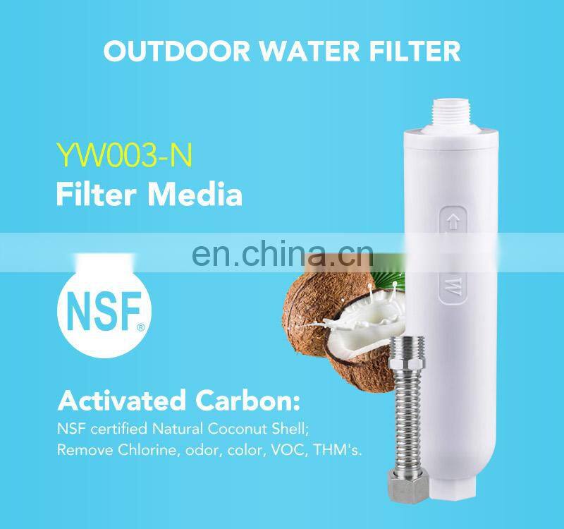 RV Water filter with Flexible Hose Protector remove Chlorine Sediment in drinking water