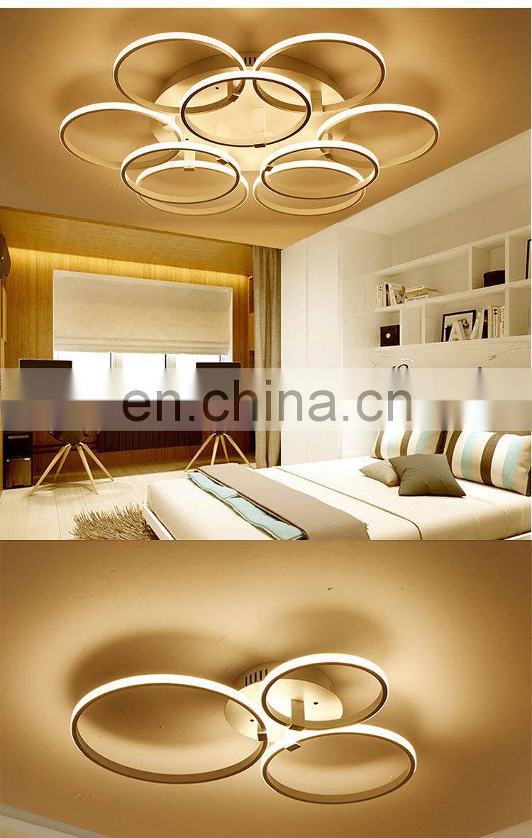2018 New Products Creative Living Room Lamp 3/9/12 Head Warm Modern Flush Mount LED Ceiling Lamp with remote control