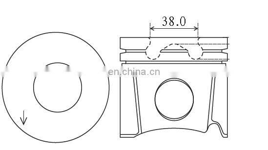 Engine piston kit ERR-5643 with Alfin 20T2N turbo engine NIUZHANG CDP MASP AP BRAND ERR5631 ERR5631L ERR5643