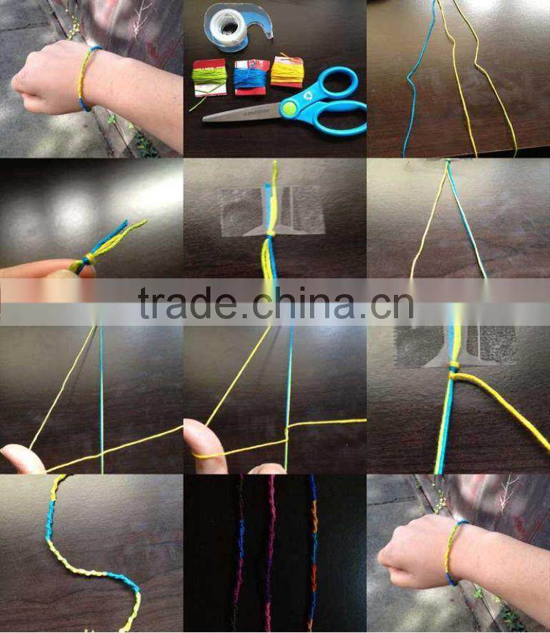 handmade silk cotton rainbow friendship bracelets