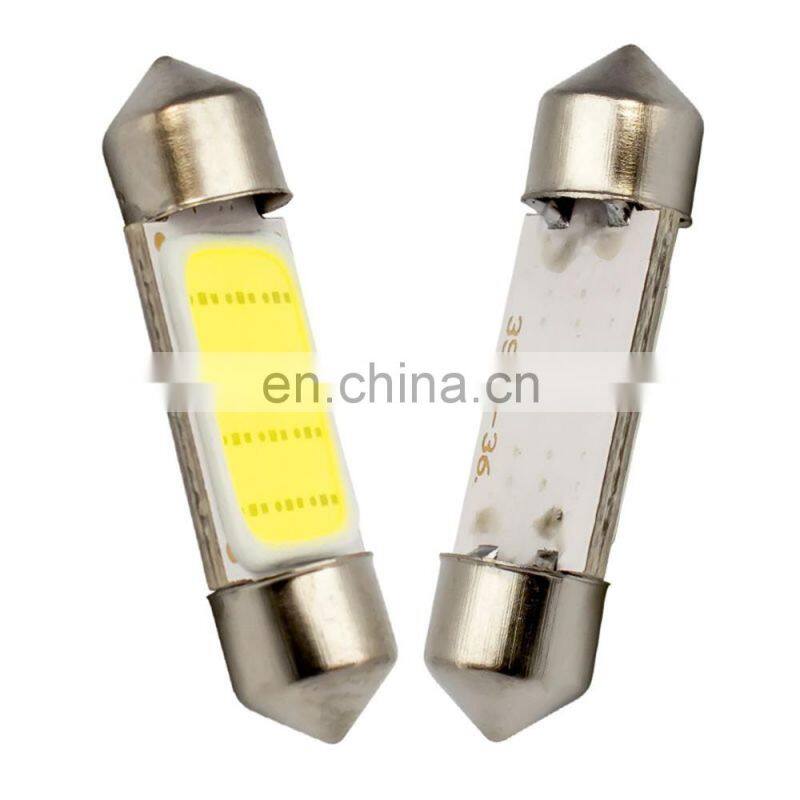 50pcs/lot Car LED Bulbs 31mm 36mm 39mm 41mm COB DC12V Interior Lamp Interior Reading Lights Plate lamps Bulb