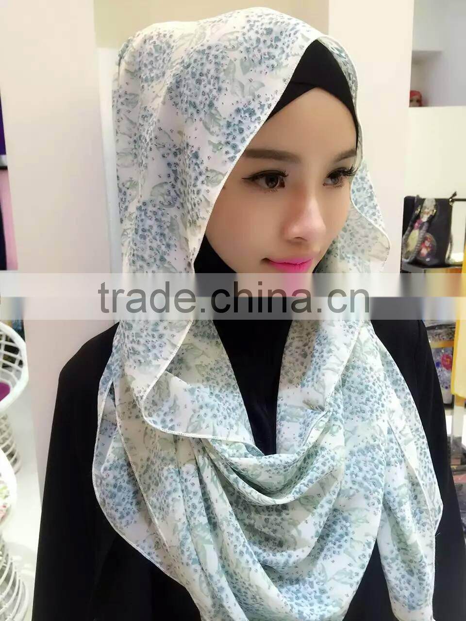 new style 2016 muslim High twist Chiffon HIJAB 180*70cm islamic scarf arab wrap shawl