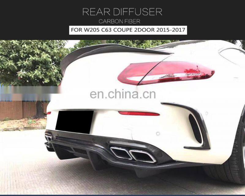 Carbon fiber Rear Diffuser for Mercedes Benz W205 C63 AMG Coupe 2-Door 15-17