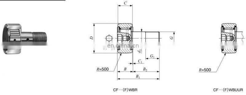 CF 4 WBR Cam Followers with Thrust Washer CF 4 WBUUR