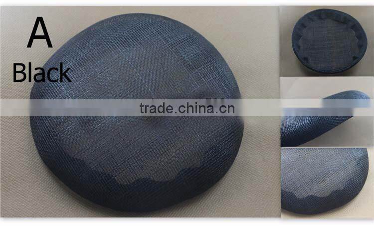 Wholesale 20cm Black Base Millinery Sinamay Hat Fascinator Base
