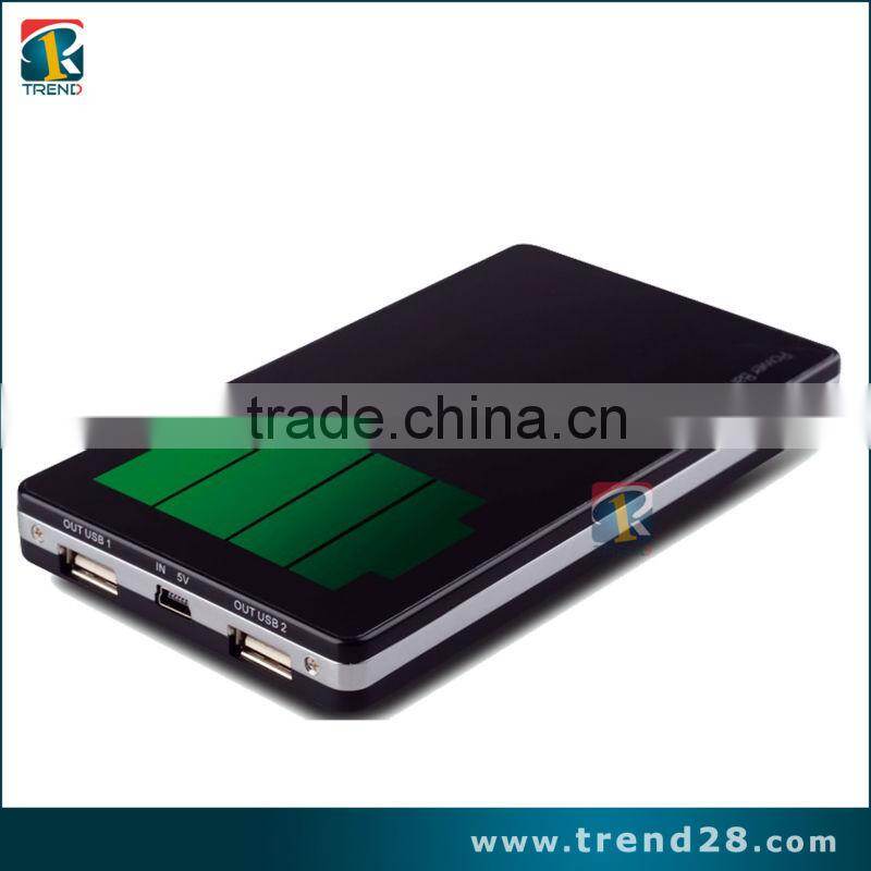 10000mAh 2 USB universal portable external battery pack charger power bank with 3in1 USB data cable