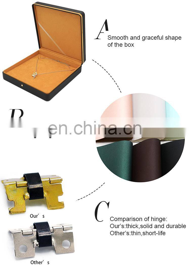 Custom Logo Factory Direct Supply Hot Sell Black Color Necklace Box Jewelry Box