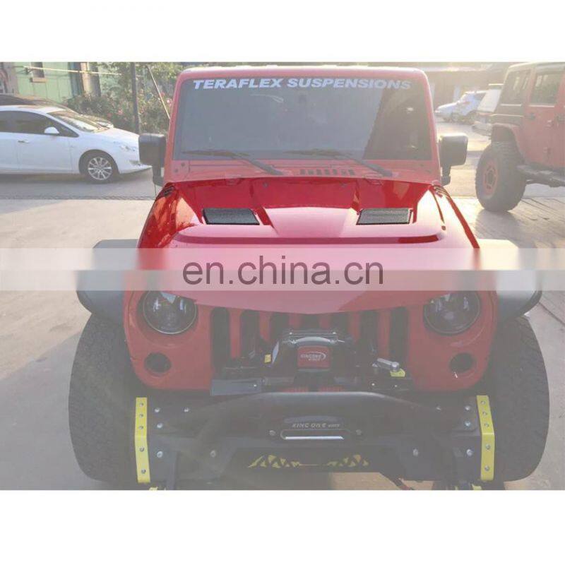 black steel hood cover for jeep for for wrangler JK
