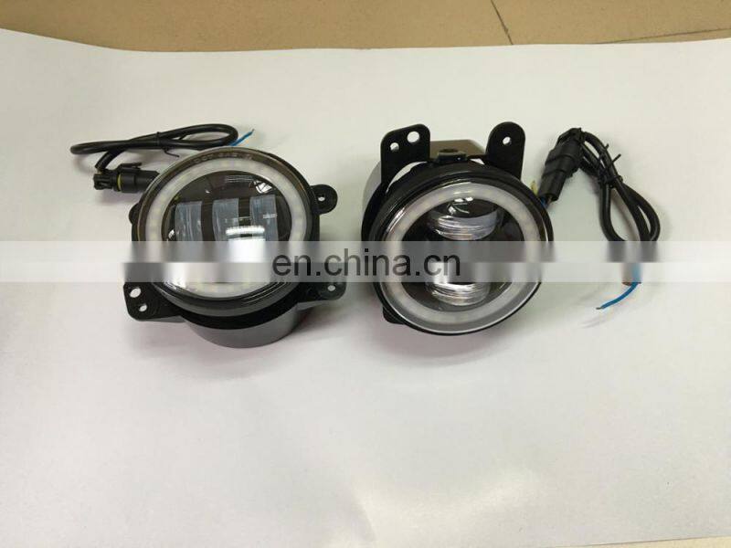 J023jeep wrangler LED Fog Lights lamp Lantsun 4 Inch 60W Halo Ring Angel Eyes for Wrangler 97-16 JK TJ LJ ATV Pack of 2