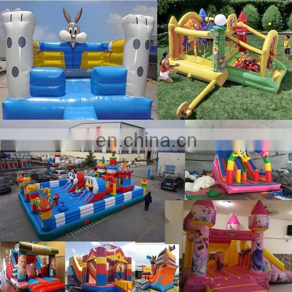 inflatable outdoor bounce house with water slide