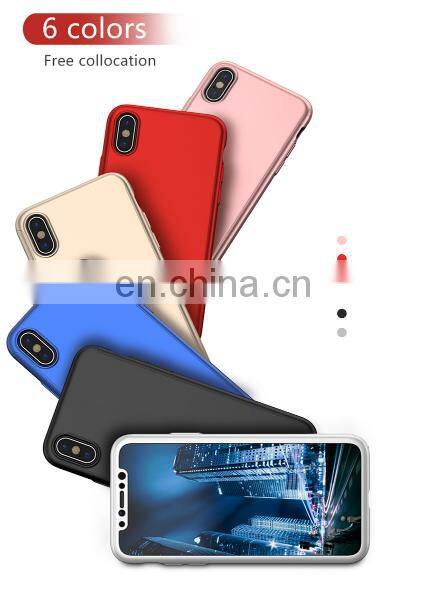 Newest ipaky 360 Case Full Body Protective with tempered Glass Phone Case for iPhone 8